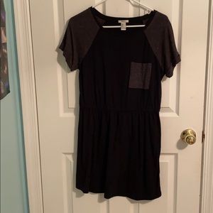 Black baseball T dress